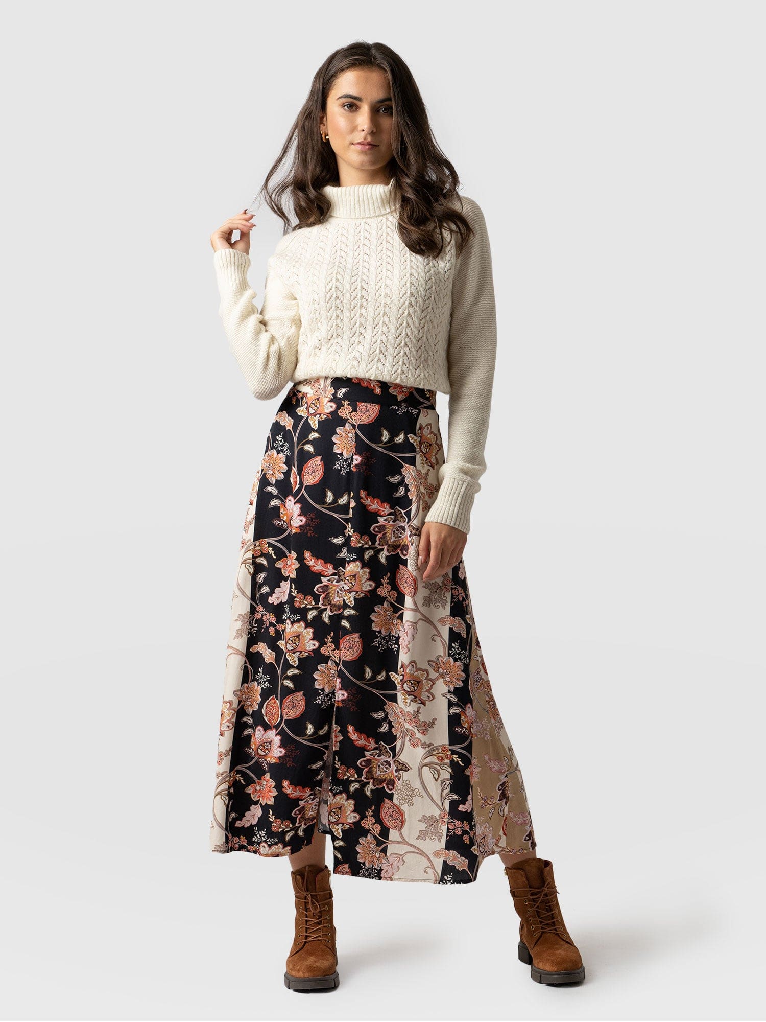Marina Skirt Paisley Stripe - Women's Skirts | Saint + Sofia® UK